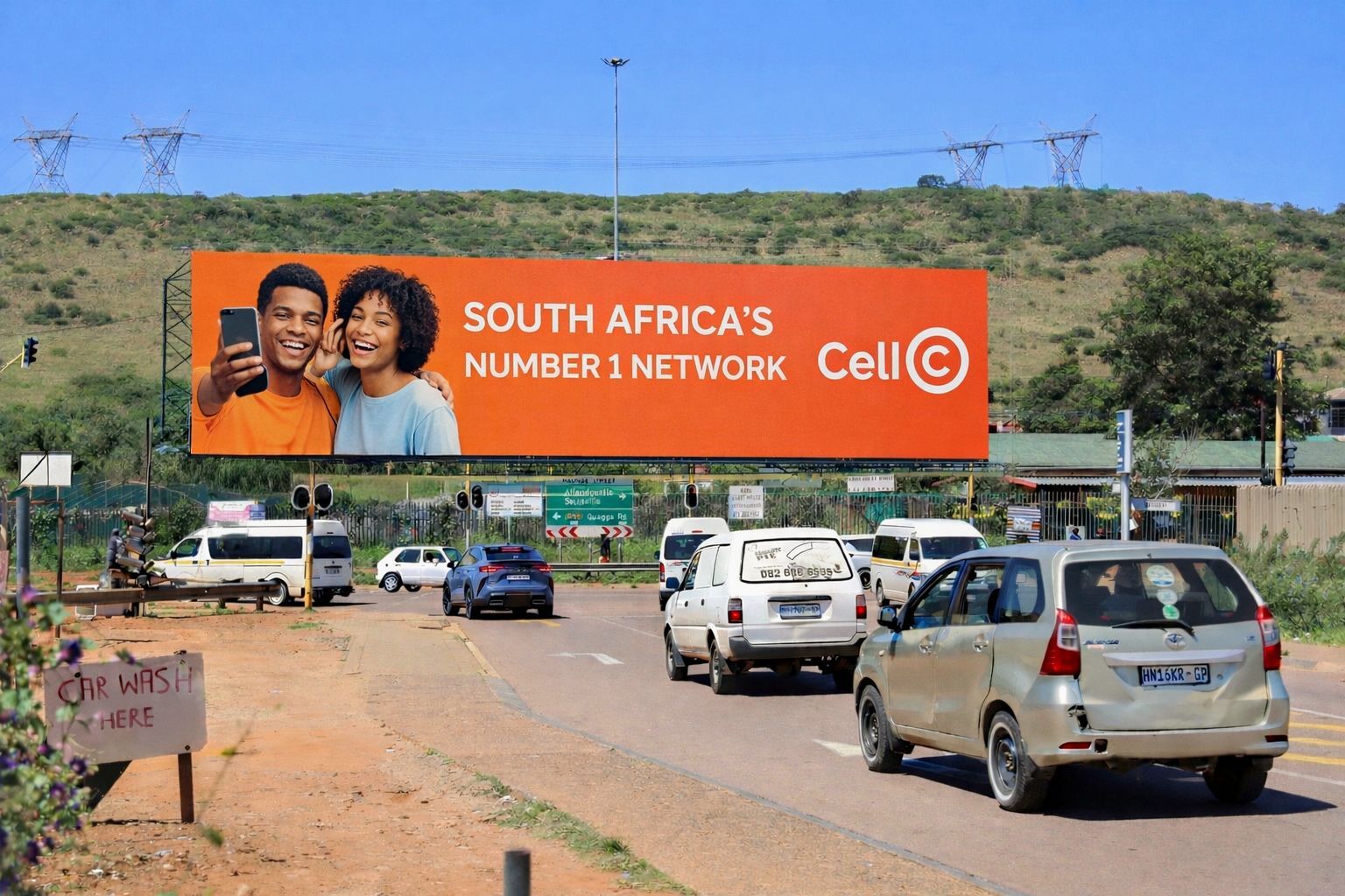 Large-format highway billboard, Gauteng — Hlophe Outdoor Media
